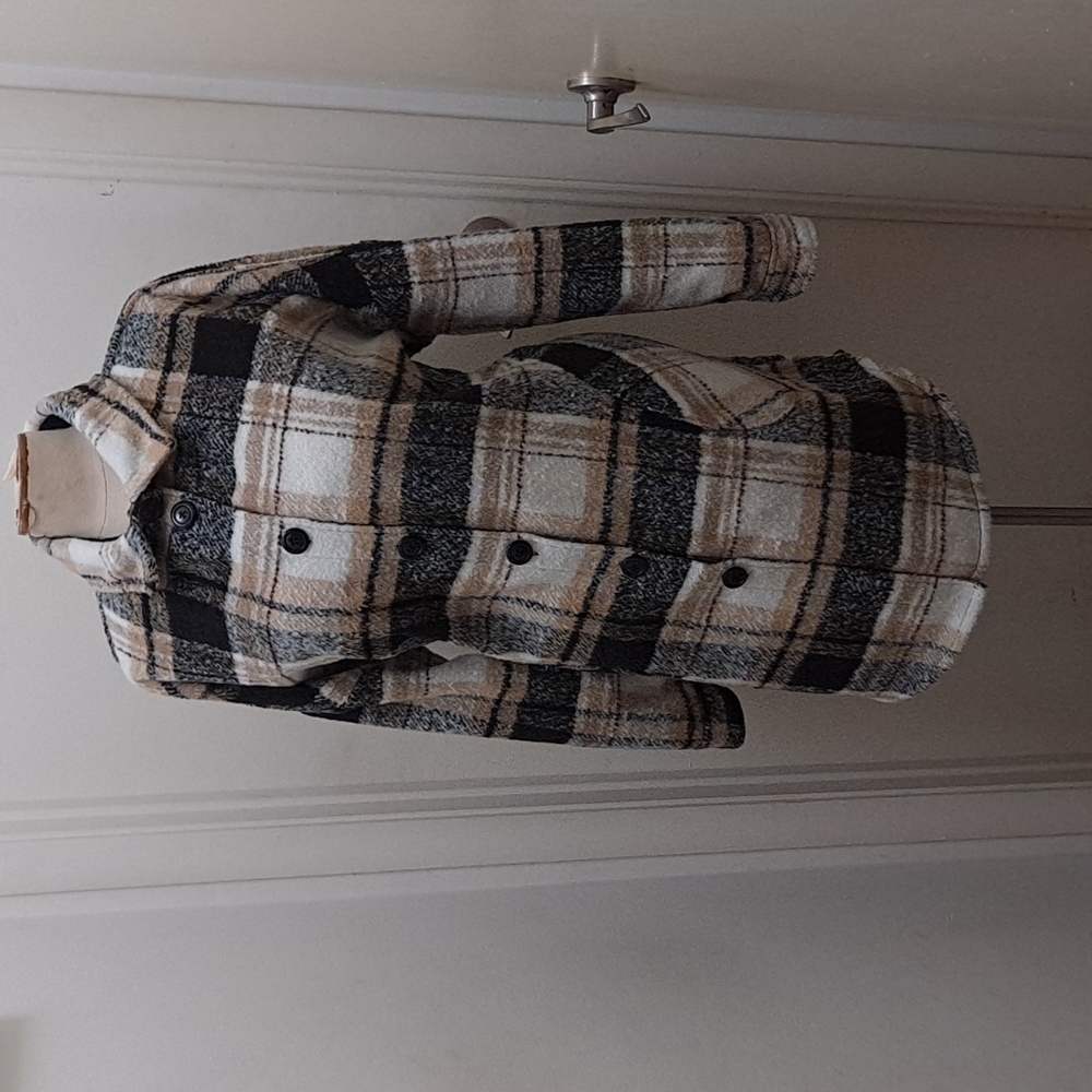 Flannel ladies coat